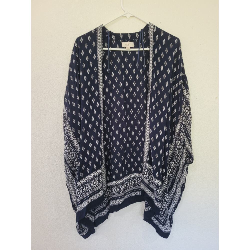 Loft Women's Open Cardigan‎ Blue One Size Shawl #16
